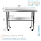 Amgood 18 in. x 30 in. Stainless Steel Table With Wheels AMG WT-1830-WHEELS - alternate 2
